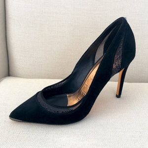 Chic black suede high heels from Ted Baker